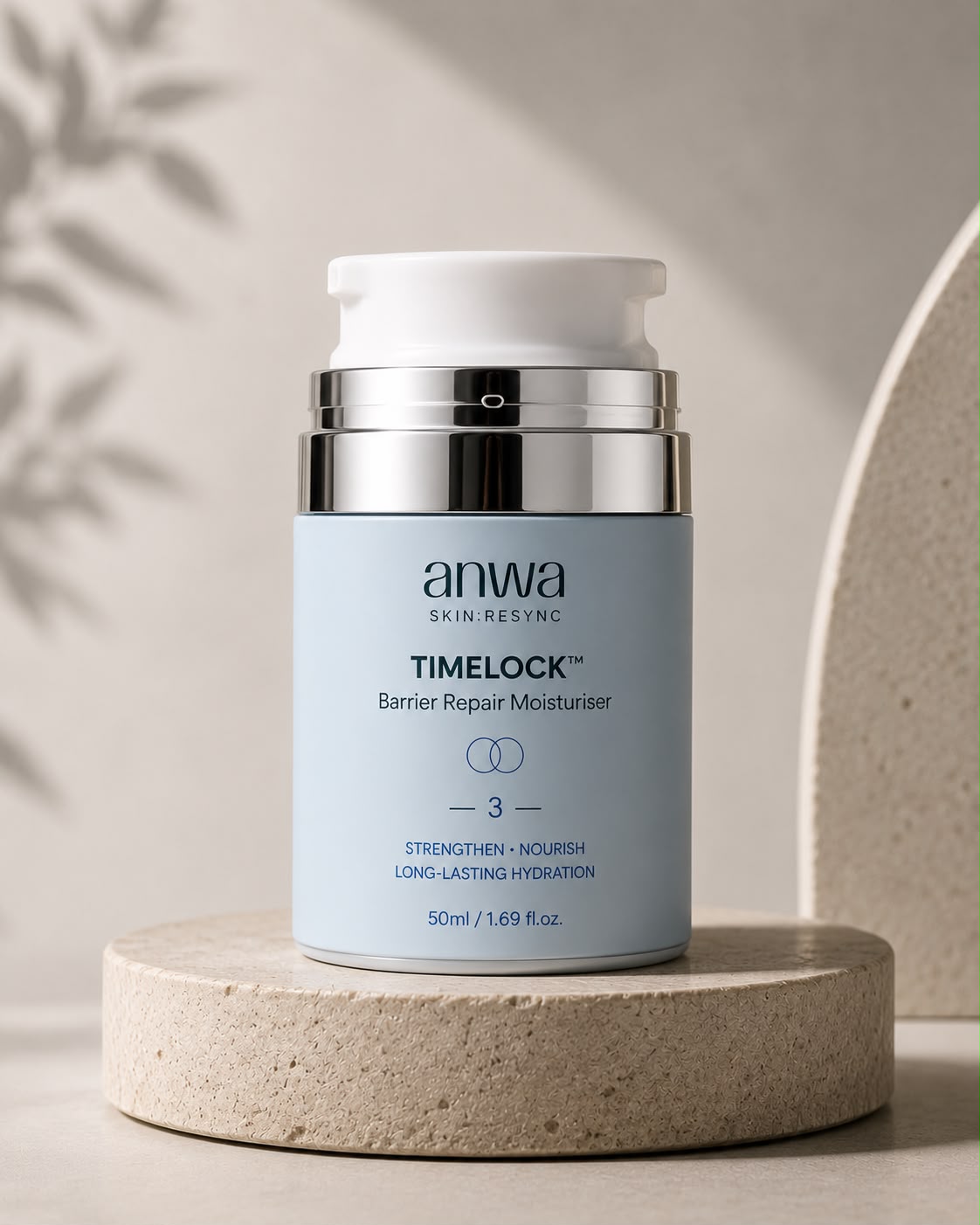 ANWA TimeLock circadian recovery barrier repair moisturiser, 50 g