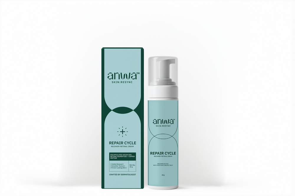 ANWA REPAIR CYCLE Recovery Retinal Cream 30 g product packaging and container